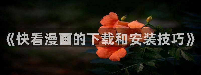 虫虫漫画首页免费阅读：《快看漫画的下载和安装技巧》